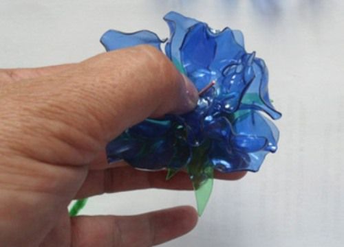 Blumen aus Plastikflaschen