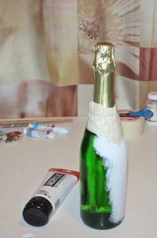 Decoupage av champagne
