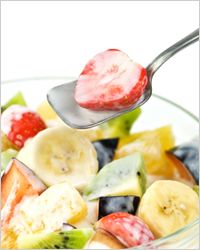 fruct салат с йогуртом