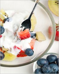 fruct салат с йогуртом
