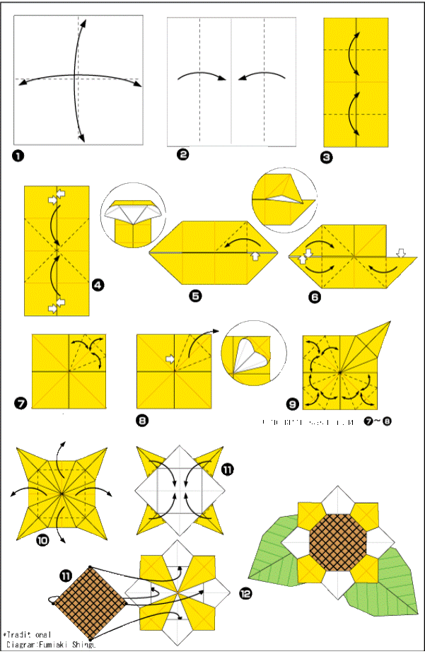Hvordan lage origami blomster fra papir