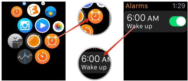 Jak to zrobić установить будильник на Apple Watch?