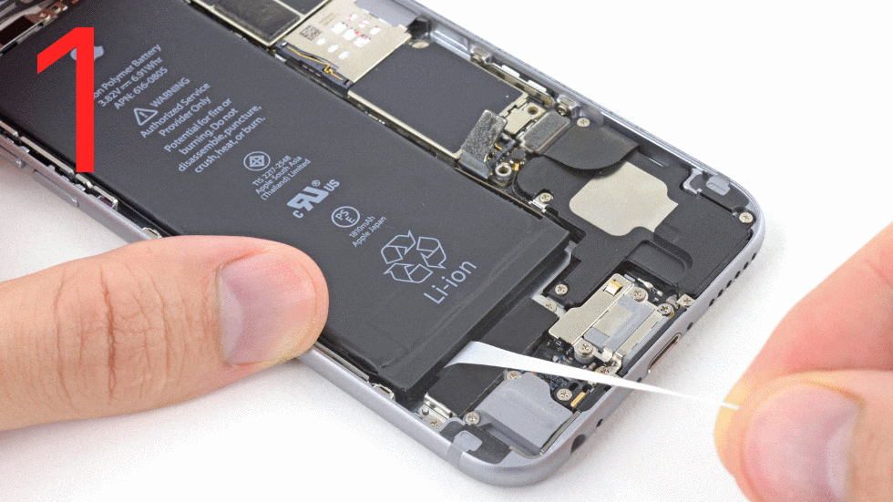 Como pode заменить аккумулятор на iPhone 6 (2)