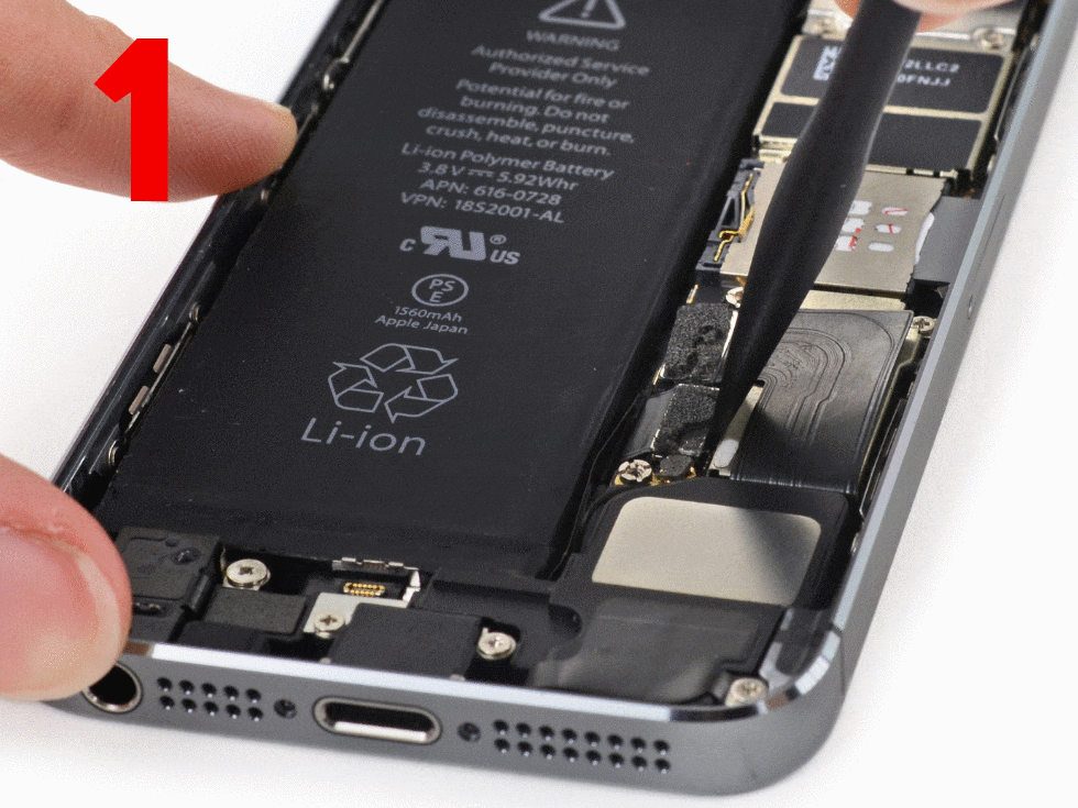 Como pode заменить аккумулятор на iPhone 5s