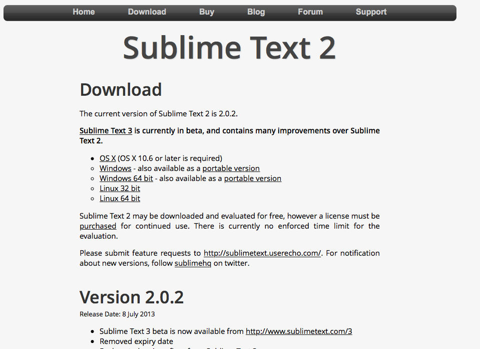scurt руководство по Sublime Text