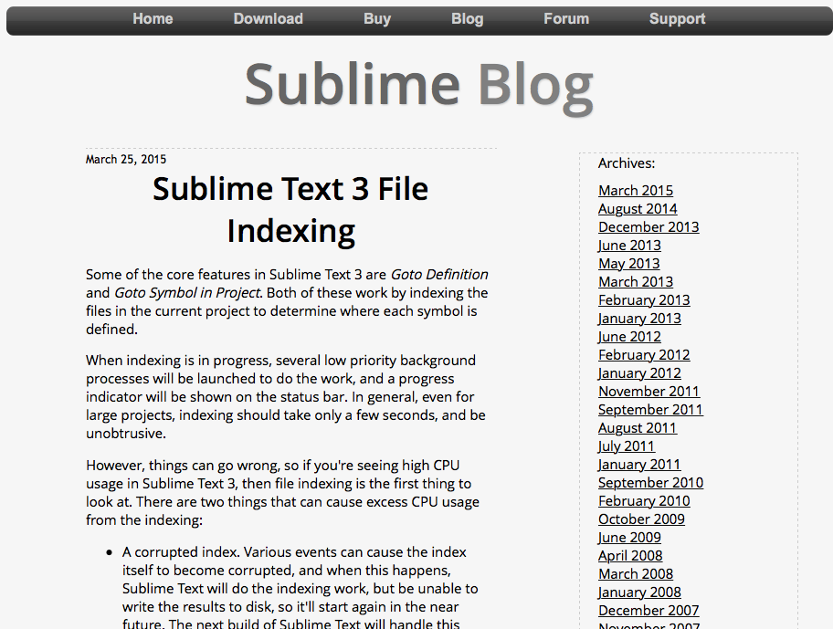 oficial блог Sublime
