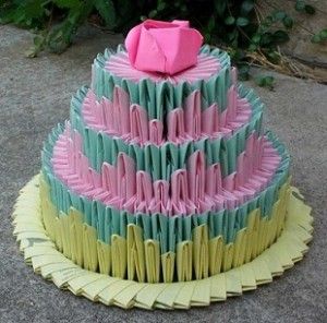 Origami-Kuchen aus Modulen
