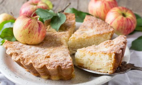 Curd яблочный пирог