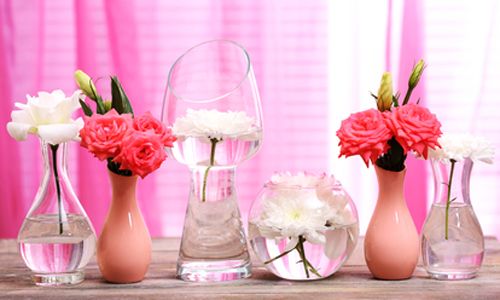 Flores в разных вазах