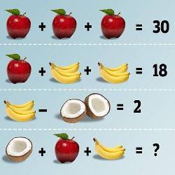 Você pode ли вы решить детскую задачу с фруктами?