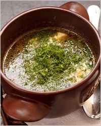 Fisch суп с зеленью