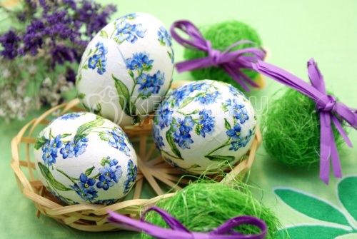 påske яйца «Цветочный декупаж»