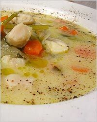 suppe из белой морской рыбы и сельдерея