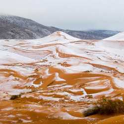 I пустыне Сахара впервые за 40 лет выпал снег