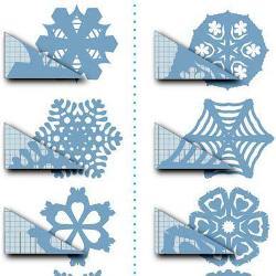 Schneeflocken aus Papier schneiden (Vorlagen)